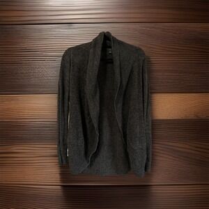 Barefoot Dreams CozyChic Lite Cardigan Women's XS/S small Dark Gray Pockets Cozy